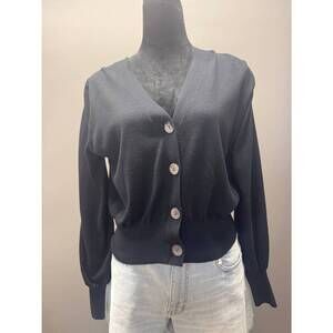 NEW COLORUSH women's elegant cashmere cardigan in black